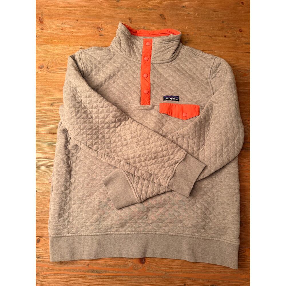 Patagonia Women’s Quilted Snap Pullover Organic Cotton Size L